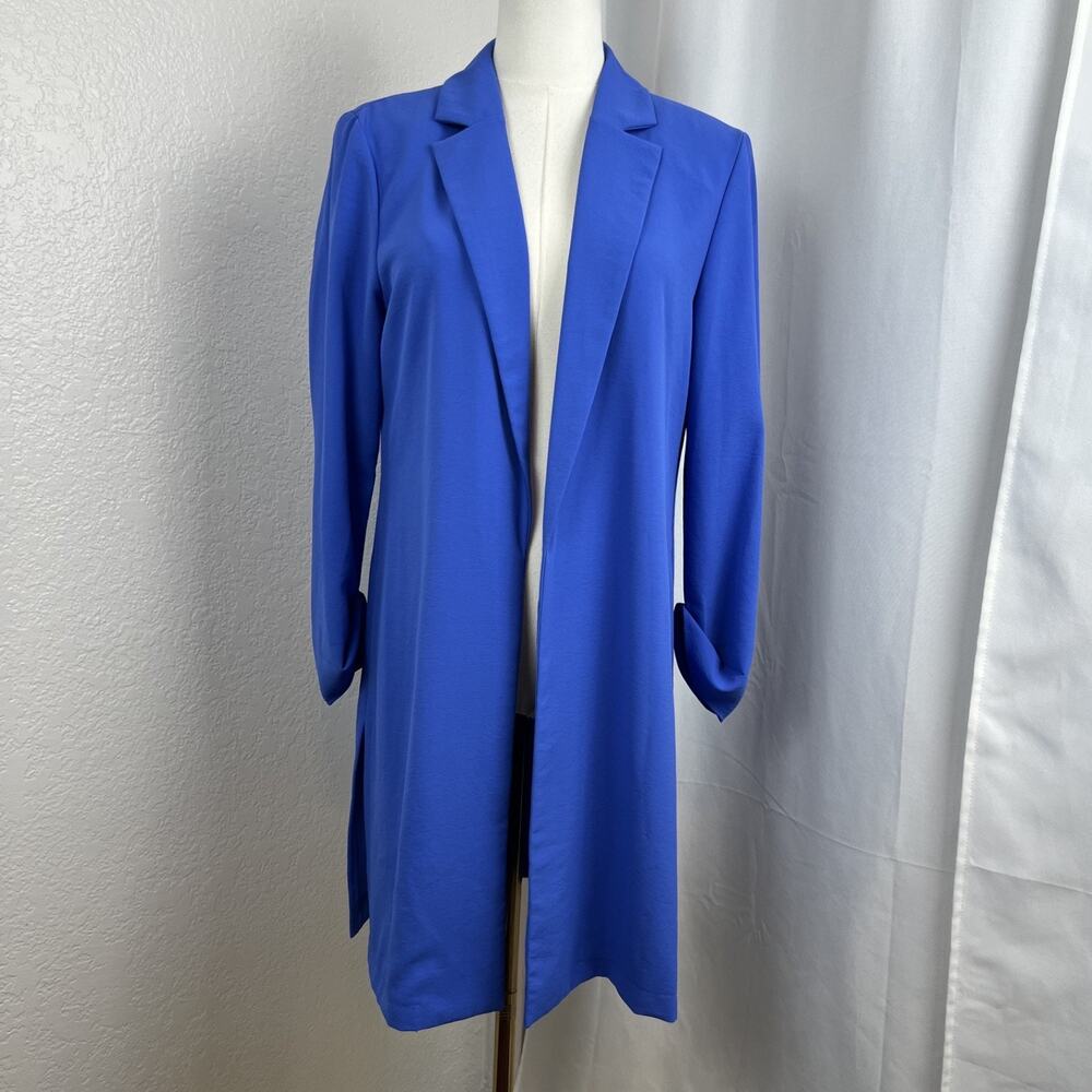 Joseph Ribkoff Cardigan Womens US‎ 6 Blue Longline Open Preppy Old Money Minimal